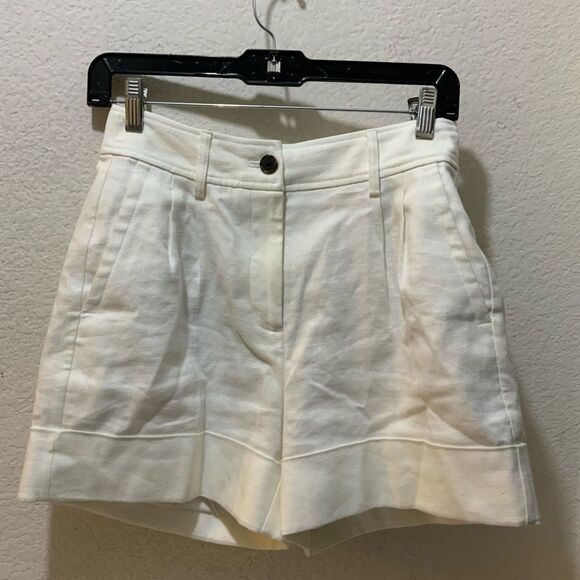 J.Crew high rise Linen Blend Cuffed Shorts size 0 - Picture 3 of 9
